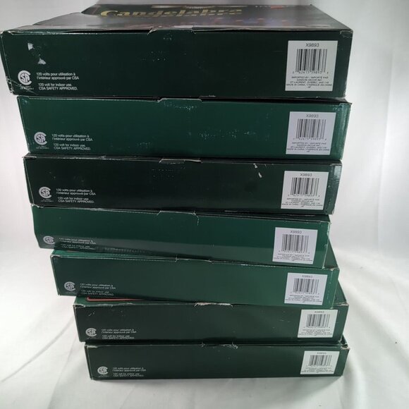 Danson Decor 5 Light Candelabra Christmas Holiday Decor Red Drip Candles Vintage - Picture 12 of 12